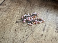 Image 17 of Pink Opal cluster sterling silver earrings/ n17