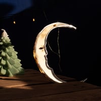 Image 4 of Crescent Moon Christmas Tree Ornament by Suzanne Oddy
