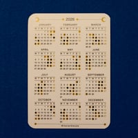 Image 2 of 2026 Gold Foil Lunar Calendar by Maria Rikteryte