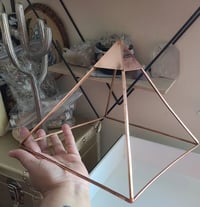 Image 2 of 8" Copper pyramid, Reiki healing, Meditation pyramid