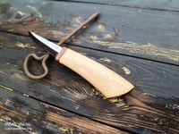 Image 4 of Wood carving knife Mulbery Handle 