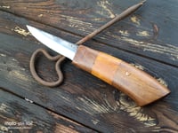 Image 3 of Wood carving knife English Walnut Handle 