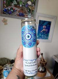 Image 3 of Evil Eye Protection Candle, Black Obsidian Crystal Candle