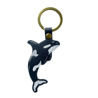 Image 2 of Orca Leather Keyring