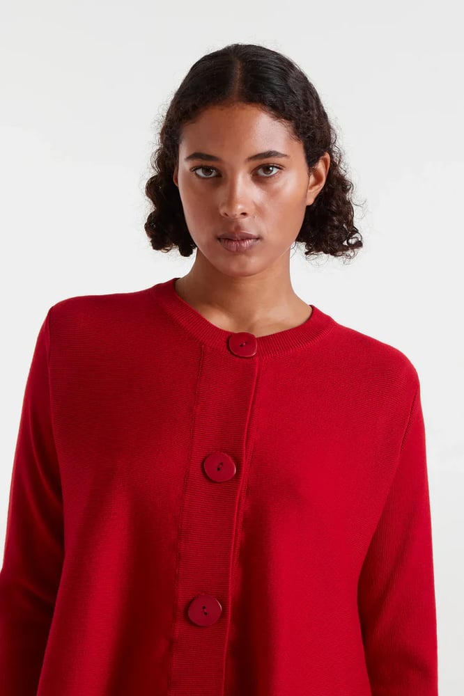 Image of Cárdigan de punto evasé rojo de Comàñía Fantástica: