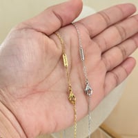 Image 4 of Gold & Silver Clover Necklace 17–19 inch 43–48 cmLucky Charm Unisex Stainless Steel Jewelry Gift