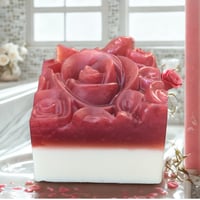  🌹Damask Rose Bar Soap – Goat’s Milk & Glycerin | Delicately Rose Scented
