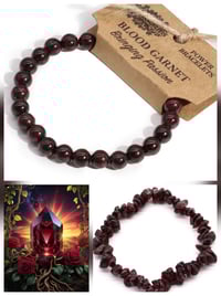 Image 1 of Garnet Crystal Bracelet Power Duo 