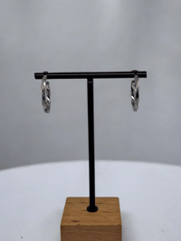 Image 4 of Twisted silver hoops
