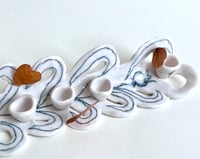 Image 2 of Vining Porcelain & Copper Menorah