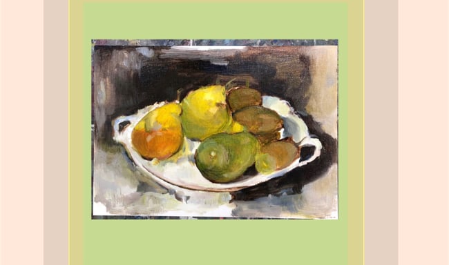 Still Life with Pears (After Schjerfbeck)