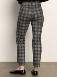 Image 3 of Straight Leg in Burnt Olive Plaid 