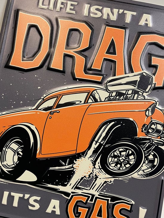 Image of New! Embossed metal sign. 11 x 13" Limited edition.