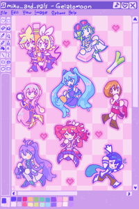Image 2 of MSPaint Miku and Pals Sticker Sheet