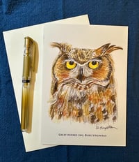 Greeting Card: Great Horned Owl (5x7)