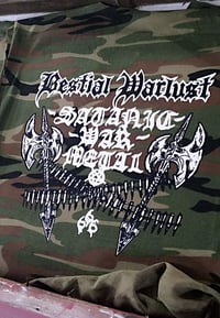 Image 2 of BESTIAL WARLUST - Camo T-Shirt (Limited Edition)