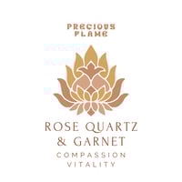 Image 2 of Rose Quartz & Garnet Infused Candle