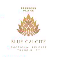 Image 2 of Blue Calcite Crystal Infused Candle