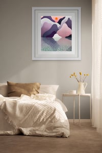 Image 4 of Nicolas Party - Sunset, Fine Art Giclee Print, Landscape, Contemporary Art Poster