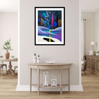 Image 3 of Nicolas Party - Blue Sunset, Fine Art Giclee Print, Landscape, Contemporary Art Poster