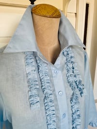 Image 1 of Blue Linen Tunic Dress