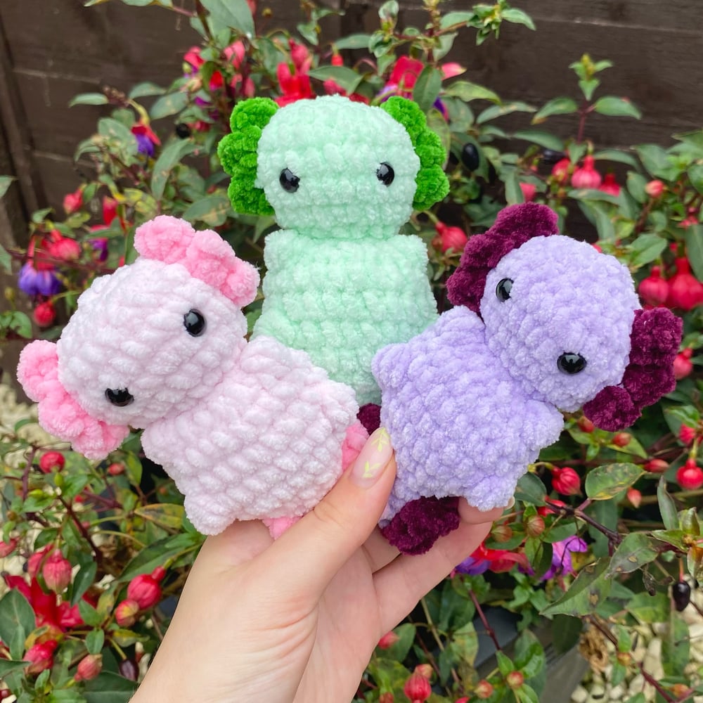 Image of Crochet Baby Axolotl 