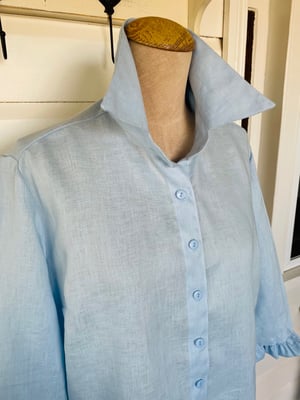 Image of Blue Linen Shirt