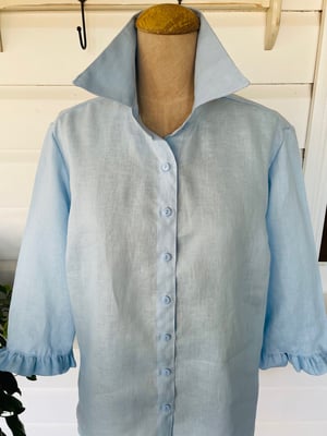Image of Blue Linen Shirt