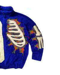 Image 6 of Reworked One of Kind 3D Puff Skeleton Vest Utility Fleece Jacket Size L