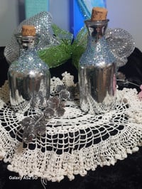 Image 2 of 1 Pair-Silver Carafes- Mini