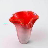 Image 5 of Grand vase en verre soufflé rouge KURATA Craft japonais - Made in Japan - 1970s