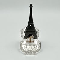 Image 4 of Ancien sel et poivre Tour Eiffel et verre taillé souvenir de Paris 1937 -   Saleron Art Déco