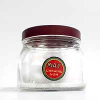 Image 2 of Ancien bocal publicitaire en verre et bakélite - MAY Chewing Gum - France années 1950