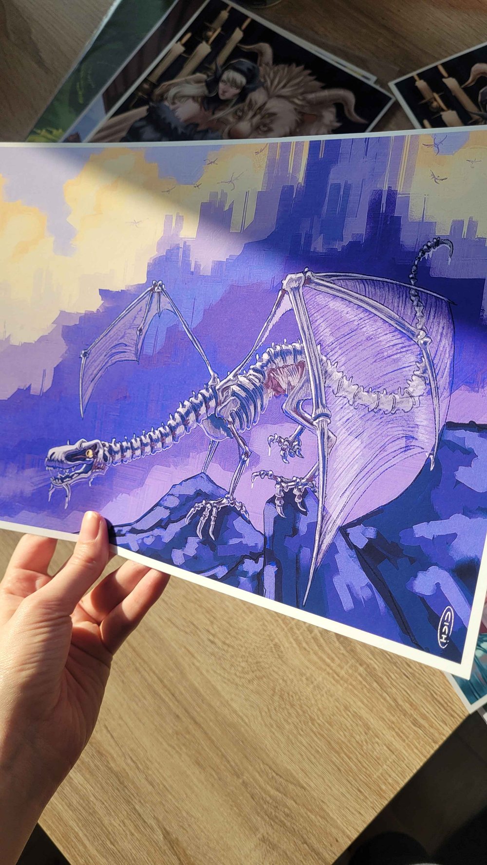 Image of A4 print zombie dragon