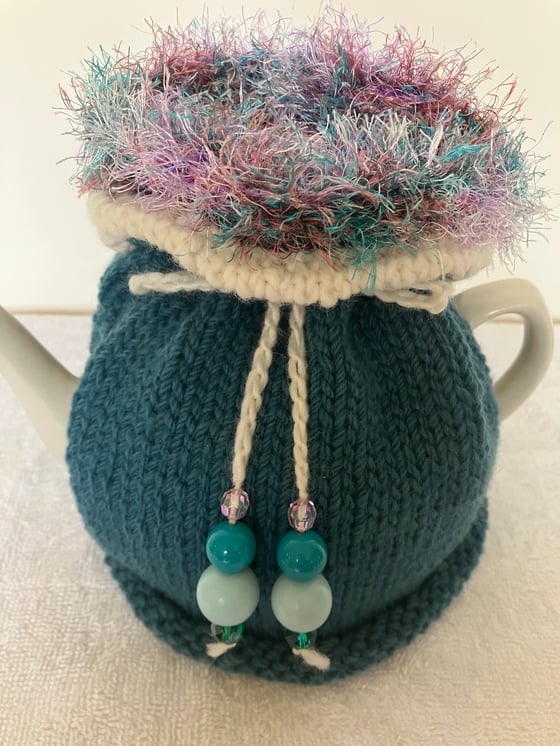 Image of medium TEAL Go On! tea cosie