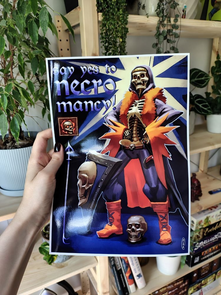 Image of A4 print say yes to necromancy