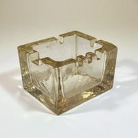 Image 1 of Cendrier de Kaj Franck en verre  jaune vintage modèle Cigaro -Finland 1960s 