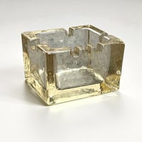 Image 4 of Cendrier de Kaj Franck en verre  jaune vintage modèle Cigaro -Finland 1960s 