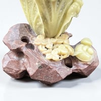 Image 8 of Sculpture d'art de chou chinois vert en pierre Qingtian - Zhejiang - jade 