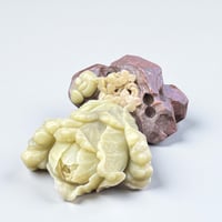 Image 3 of Sculpture d'art de chou chinois vert en pierre Qingtian - Zhejiang - jade 