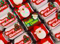 Santa Merry Christmas 25 Pack Chocolate Nuggets