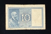 Image 2 of Italy (1939) 10 Lire Banknote (WW2)