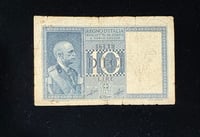 Image 1 of Italy (1939) 10 Lire Banknote (WW2)