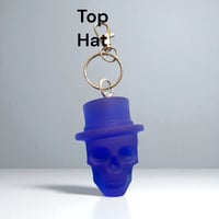 Image 2 of Glow-in-the-Dark Skull Resin Keychain
