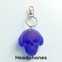 Image 4 of Glow-in-the-Dark Skull Resin Keychain