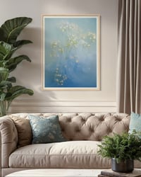 Image 2 of Gypsophila in Blue Fine Art Print