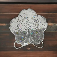 Clear Trinket Dish with Silver Stars