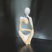 Marbleized “Thinking” Statuette