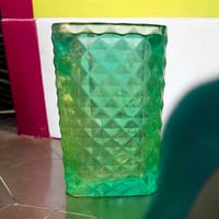 Image 1 of Faux Cut Glass Vase