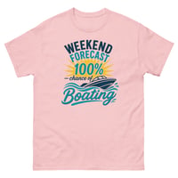 Image 6 of Weekend Forecast 100% Chance of Boating Summer Lake T-Shirt